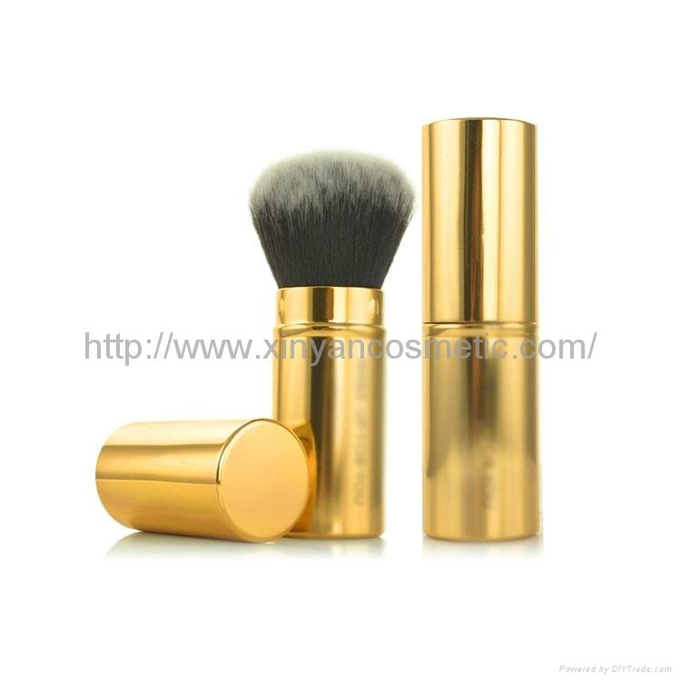 Factory OEM soft shrink type portable multifunction cosmetic brush With a lid 4