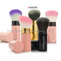 Factory OEM soft shrink type portable multifunction cosmetic brush With a lid 6