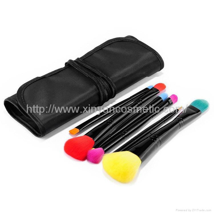 Manufacturer OEM 6 Double head portable color cosmetic brush set 4