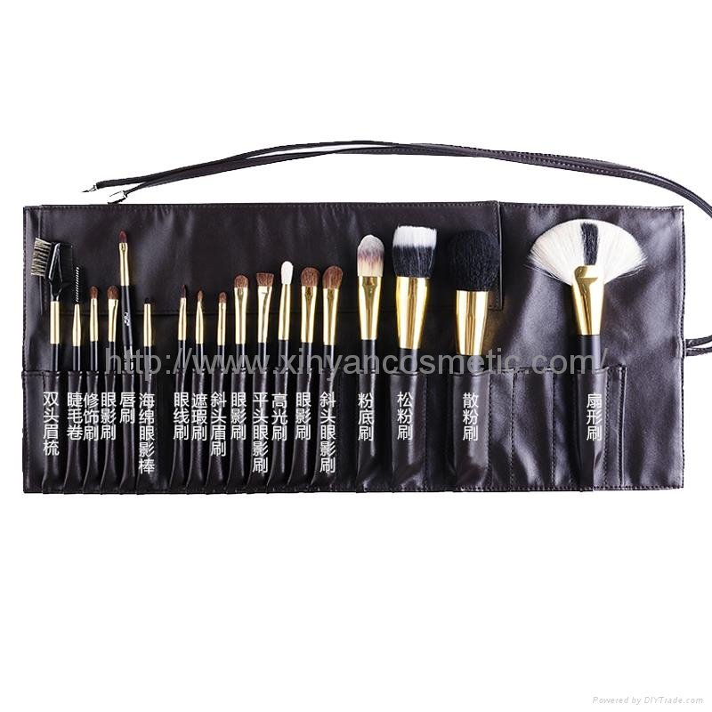 Manufacturer OEM/ODM 18 animal hair professional makeup brush set