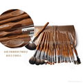 Manufacturer OEM/ODM rear end 22 wooden handle professional cosmetic brush 3