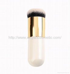 OEM Aluminum tube Flat Wet and dry powder makeup brush Small fat makeup brush