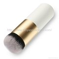OEM Aluminum tube Flat Wet and dry powder makeup brush Small fat makeup brush
