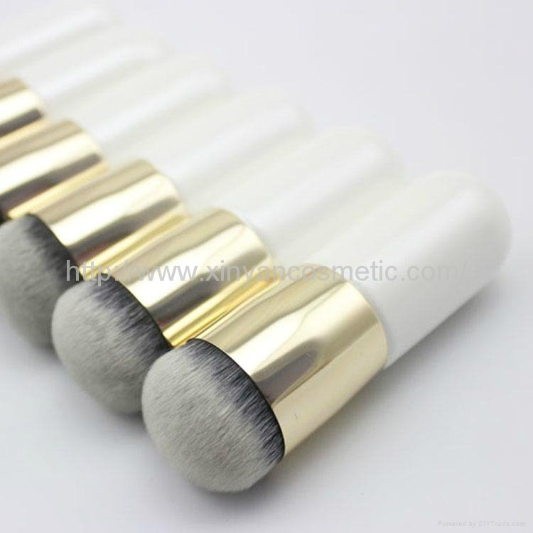 OEM Aluminum tube Flat Wet and dry powder makeup brush Small fat makeup brush 3