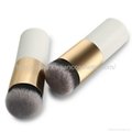 OEM Aluminum tube Flat Wet and dry powder makeup brush Small fat makeup brush