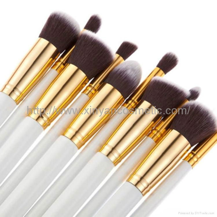 Manufacturers supply 10 wooden handle brush Beauty makeup tool 2