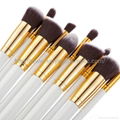 Manufacturers supply 10 wooden handle brush Beauty makeup tool 2