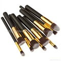 Manufacturers supply 10 wooden handle brush Beauty makeup tool 4