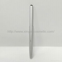 Manufacturer supply Portable money Metallic silver Retractable Lip Brush Makeup 