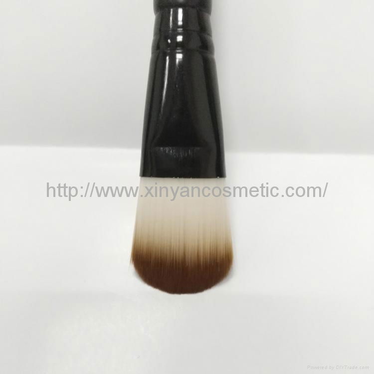 廠家供應黑色雙頭面膜刷潔面刷美容刷 多功能化妝掃 makeup brush 3