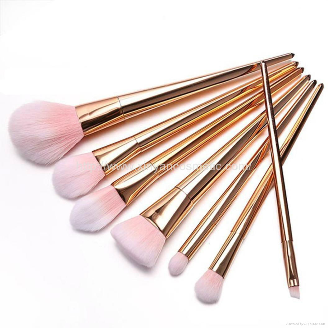 Manufactor OEM Golden Long Handle 6 Top Grade Cosmetic Brush Set 2