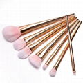 Manufactor OEM Golden Long Handle 6 Top Grade Cosmetic Brush Set 2