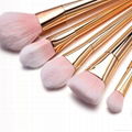 Manufactor OEM Golden Long Handle 6 Top Grade Cosmetic Brush Set