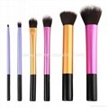 Manufacturer supply 8pieces Per Set Cosmetic Brush Tool With PU Bag Makeup Kit 7