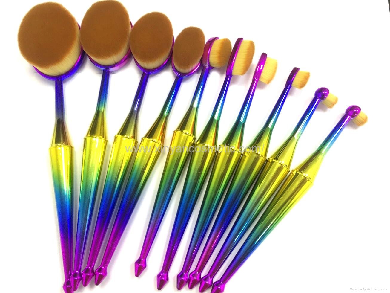Manufacturer supply Mermaid handle 10 Multi-function beauty tools Makeup brush