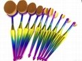 Manufacturer supply Mermaid handle 10 Multi-function beauty tools Makeup brush