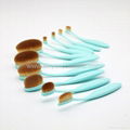 Manufacturer supply 10 in 1 brush type Multifunctional cosmetic brush beauty 7