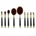 Manufacturer supply Golf handle 9 in 1 cosmetic brush Beauty beauty tools 3