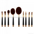 Manufacturer supply Golf handle 9 in 1 cosmetic brush Beauty beauty tools 7