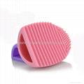 Manufacturer supply Multicolor Plastic Brushegg Cosmetic brush cleaning tool 3