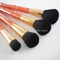 Manufacturer supply High-grade Acrylic handle 4 in 1 sets of makeup brush sets