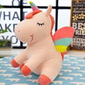 hot sale chinese factory stuffed plush unicorn pillow toy