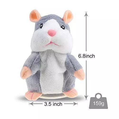 multi functional stuffed music talking hamster toy 3