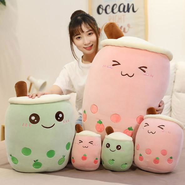 creative customize stuffed plush milk tea cup pillow toy 2