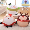 multi functional christmas series plush toy pillow hand warmer blanket