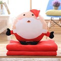 multi functional christmas series plush toy pillow hand warmer blanket