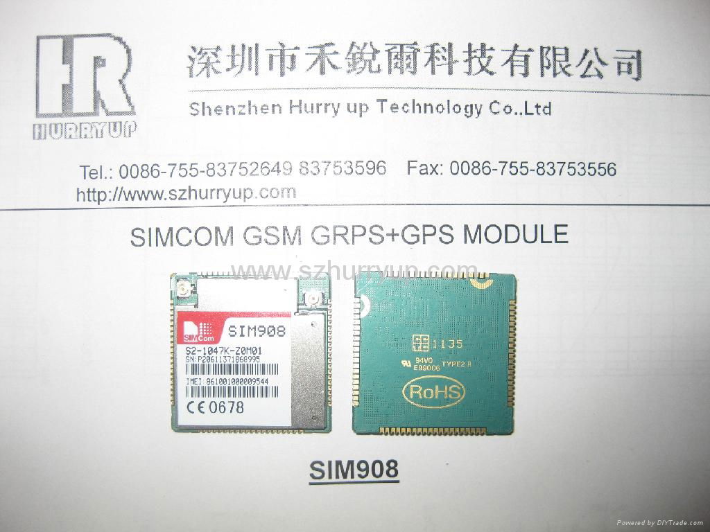 SIMCOM SIM908 GSM/GPRS wireless module  2