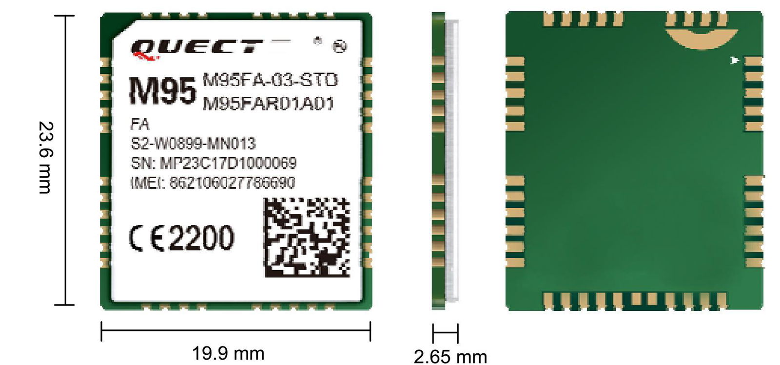 quad band GSM/GPRS Module M95 2