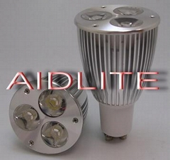 GU10 Type Three-piece 1W High-power LED Bulb with Input Voltage of 110/230V AC