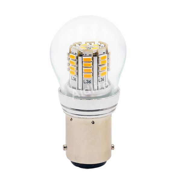 1156 LED Bulb w/ Stock Cover - 36 LED Tower - BA15S Turn Signal