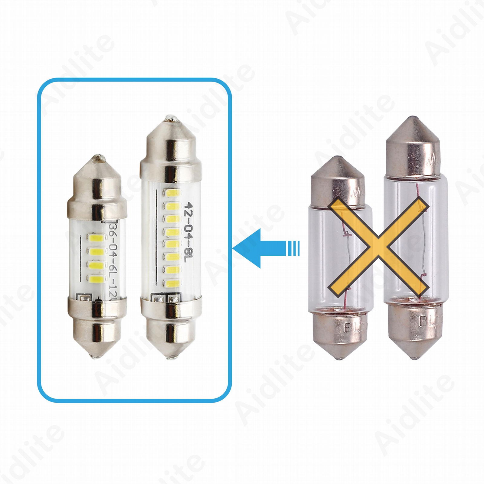 31mm Festoon LED Bulb  Stock Cover -4 SMD LED - Indicator 5