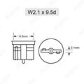 194 CSP LED Bulb - 6 LED Tower - Miniature Wedge Indicator