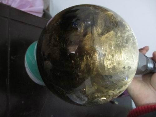 natural smokey quartz crystal sphere 5