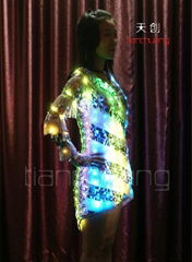 LED發光裙子/促銷發光服/LED展會發光裙子