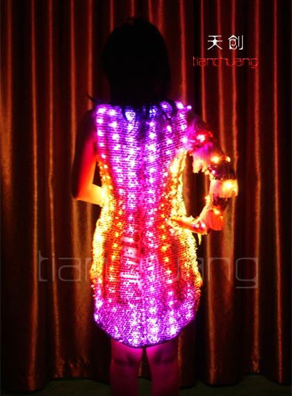 Programmable LED Light Latin Dance Dress 4