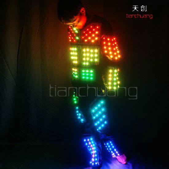 DMX512 LED tron dance costume 4