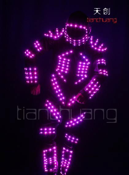 Wireless DMX512 Programmable LED Light Tron Dance Costume 2
