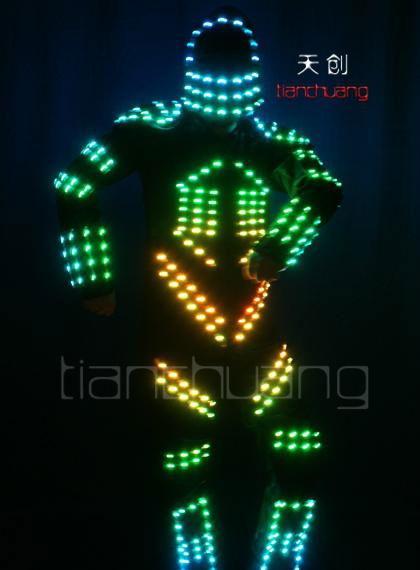 Wireless DMX512 Programmable LED Light Tron Dance Costume 3