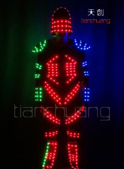 Wireless DMX512 Programmable LED Light Tron Dance Costume