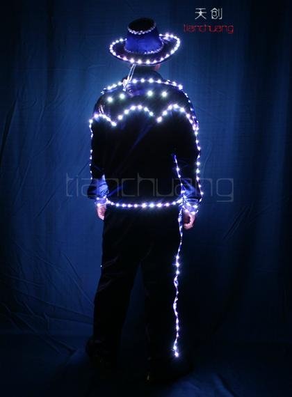 Programmable LED Light Tron Dance Suit 4