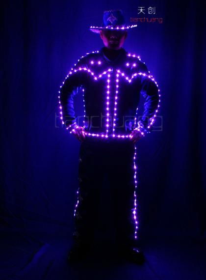 Programmable LED Light Tron Dance Suit