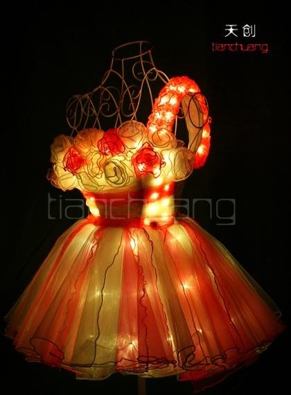 TC-0142 LED發光短裙，LED舞蹈裙，LED發光服飾