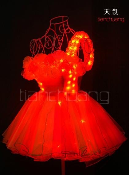 TC-0142 LED發光短裙，LED舞蹈裙，LED發光服飾 3