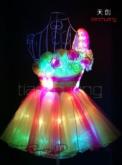 TC-0142 LED發光短裙，LED舞蹈裙，LED發光服飾 5