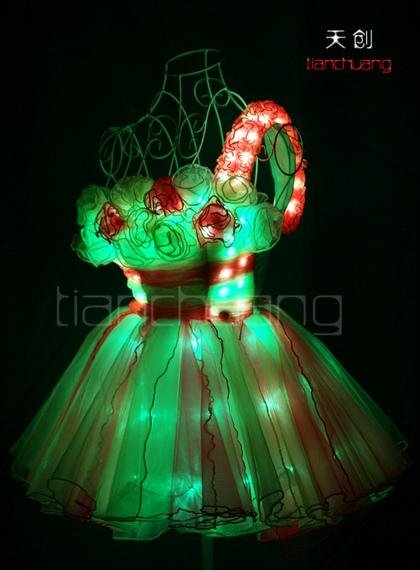 TC-0142 LED發光短裙，LED舞蹈裙，LED發光服飾 4