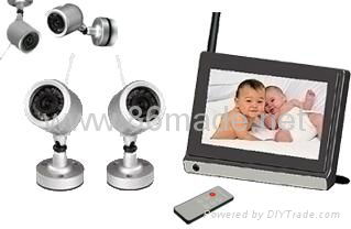 2.4GHz 7inch LCD wireless surveillance av receiver kits